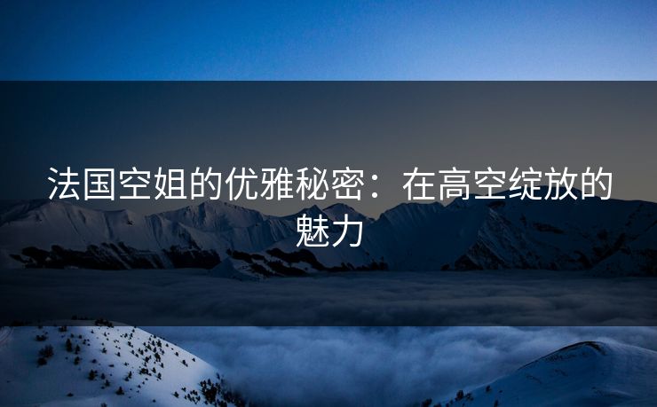 法国空姐的优雅秘密：在高空绽放的魅力  第1张