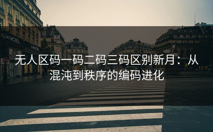 无人区码一码二码三码区别新月：从混沌到秩序的编码进化